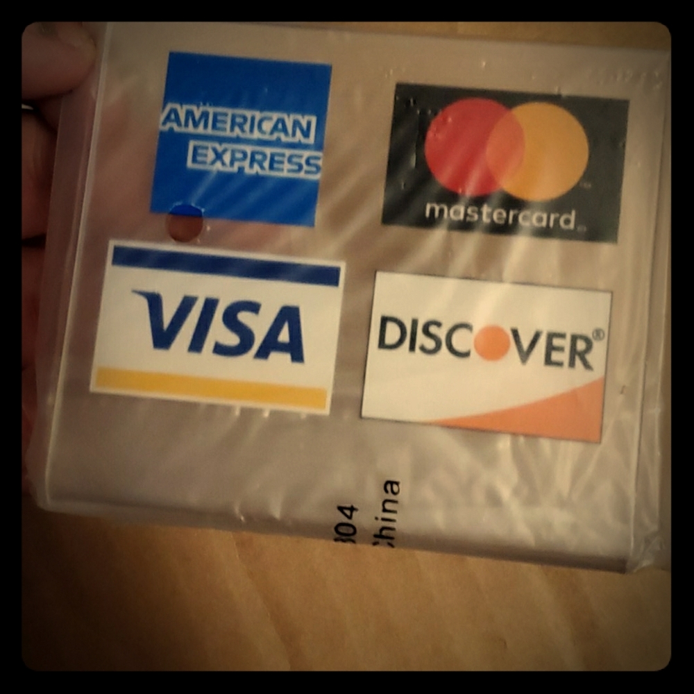 Accepted Credit Card Signage